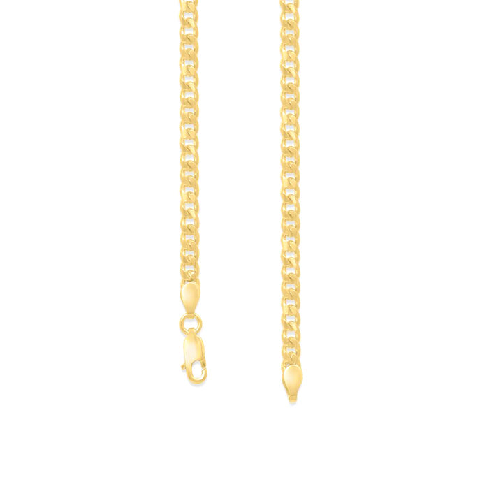 Linked Gold Plated 925 Sterling Silver Curb Chain for Him