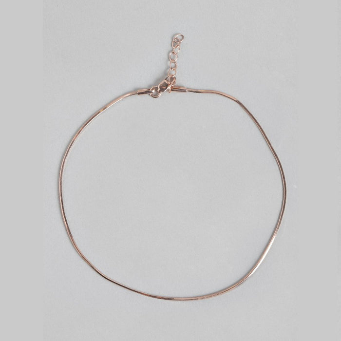 Linked Hearts Harmony Rose Gold-Plated 925 Sterling Silver Combo Anklet