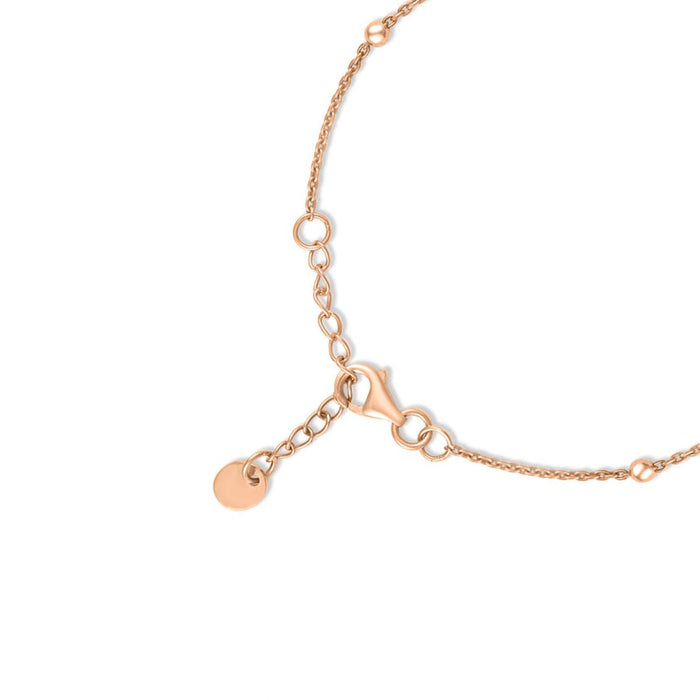 Rose gold plated 925 Sterling Silver anklet clasp and adjustable chain, elegant jewelry for women – Zavya