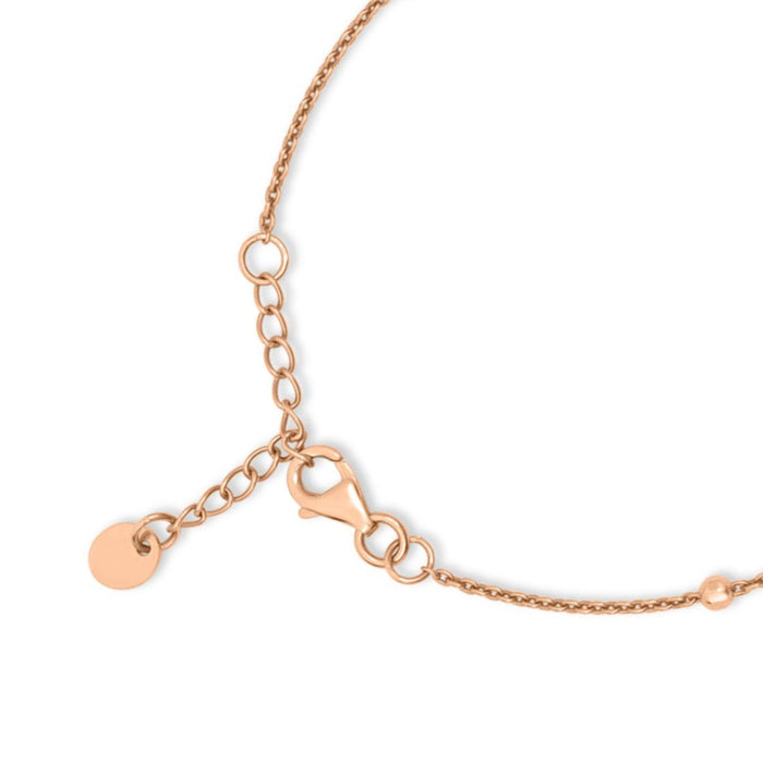 Linked Hearts Rose Gold Plated 925 Sterling Silver Bracelet