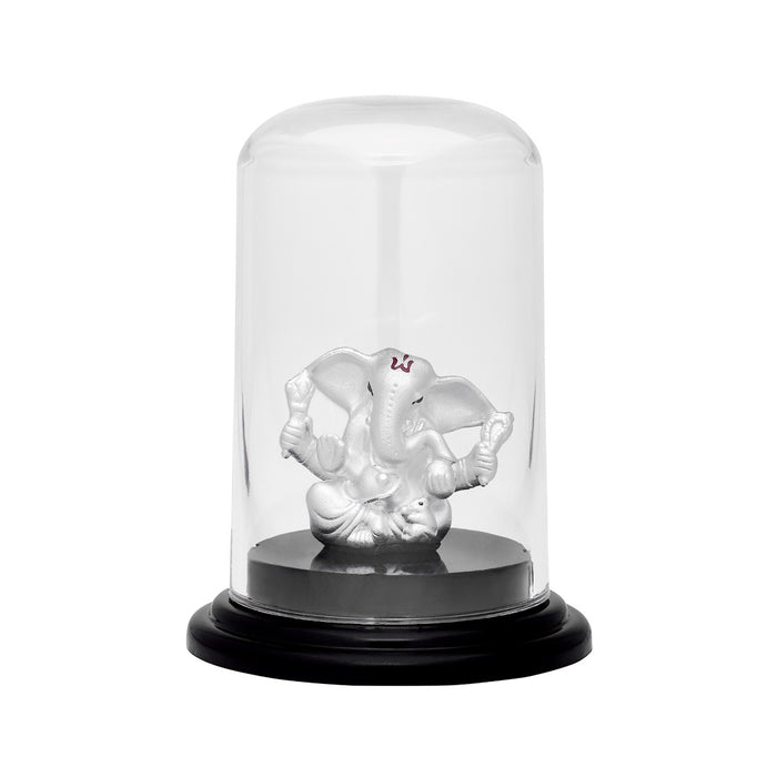 Little Ganesha Blessings Rhodium-Plated 999 Silver Idol