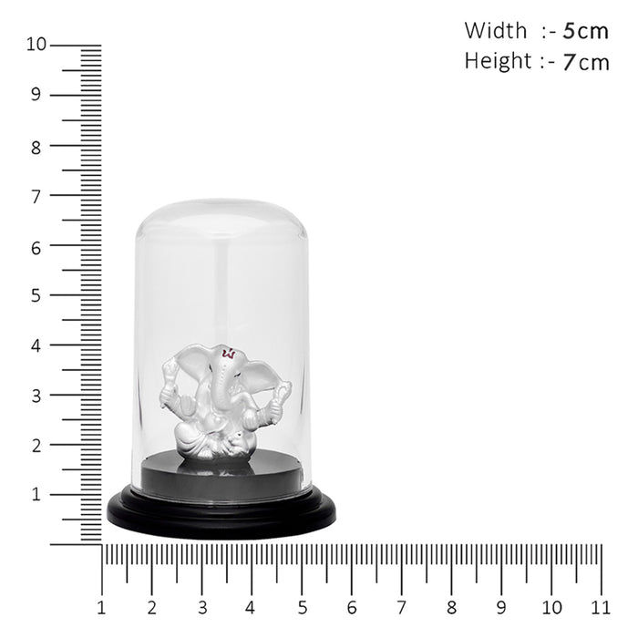 Little Ganesha Blessings Rhodium-Plated 999 Silver Idol