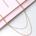 Live It Up 925 Sterling Silver Necklace In Rose Gold