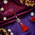 Lord Ganesha Silver Lumba Rakhi for Bhabhi (Zavya Signature)