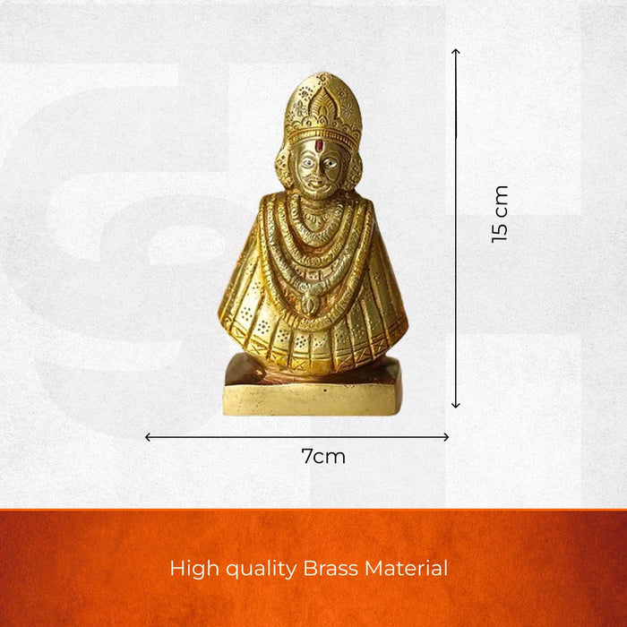 Lord Khatu Shyam Ji Brass idol - view 2