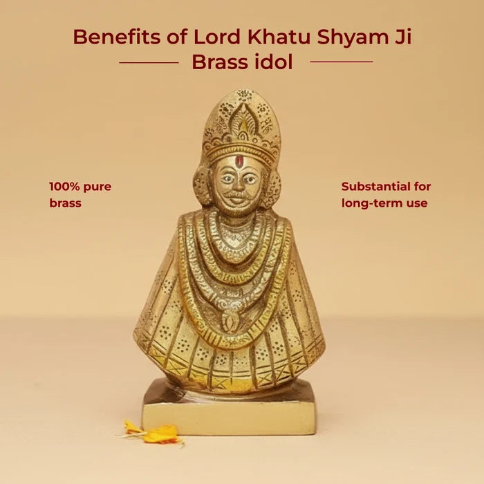 Lord Khatu Shyam Ji Brass idol - view 3