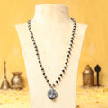Lord Murugan Face Pendant with Silver Capped Karungali