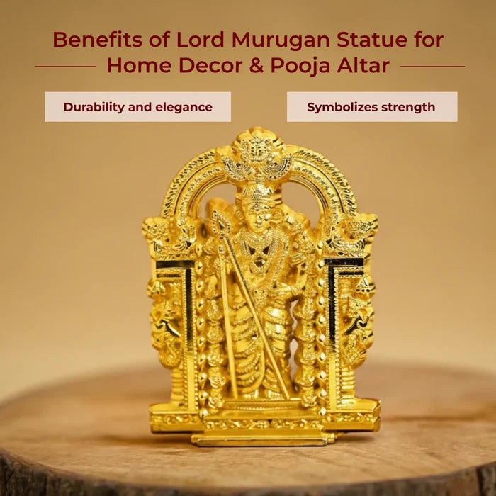 Lord Murugan Statue for Home Decor & Pooja Altar - view 3