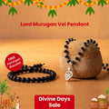 Lord Murugan Vel Pendant with FREE Karungali Bracelet