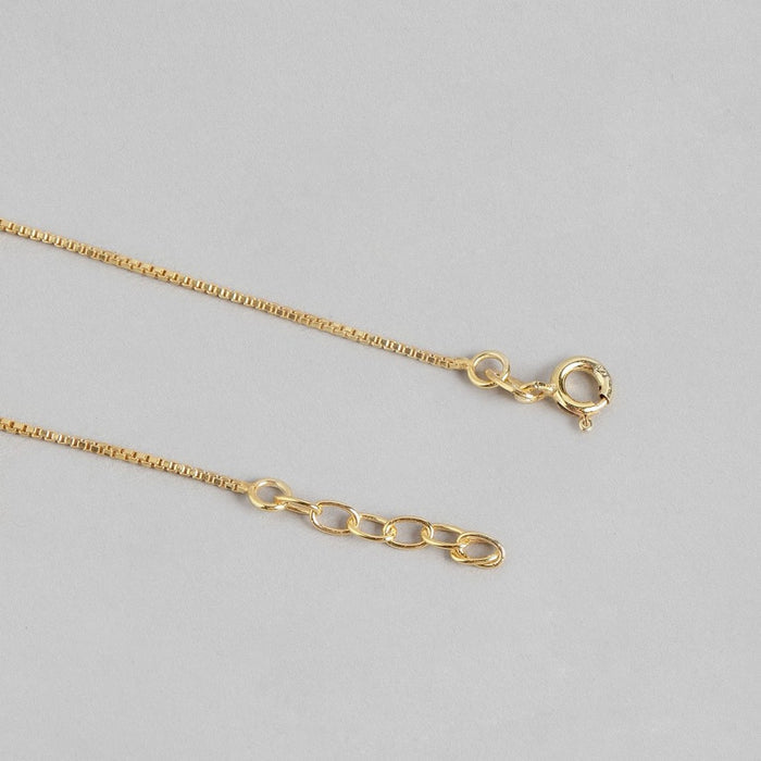 Lotus Gold Plated 925 Sterling Silver Chained Anklet