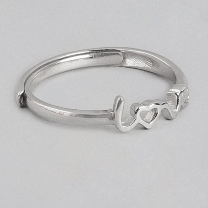 Love 925 Sterling Silver Female Ring (Adjustable)