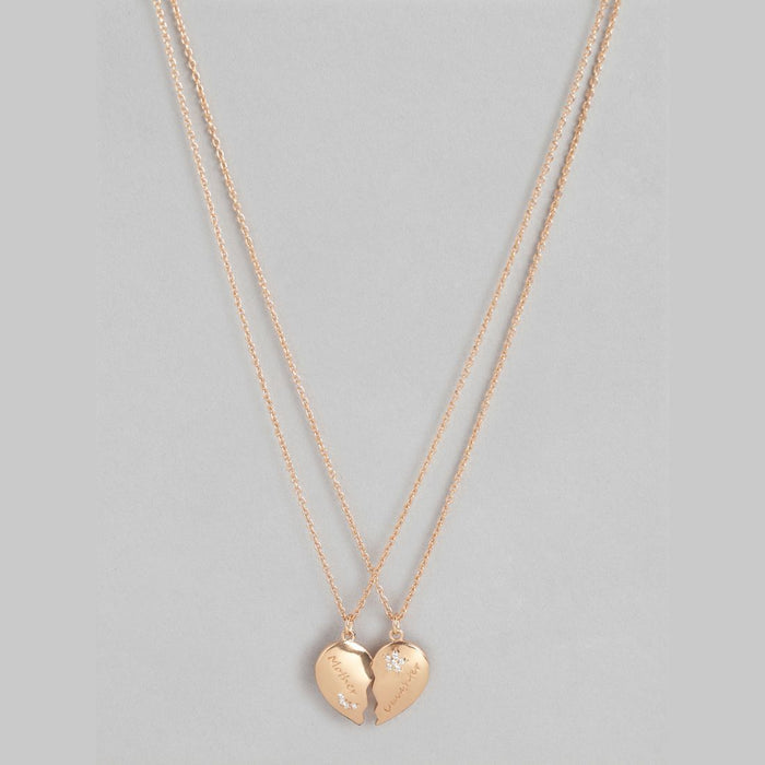 Love Connection Interlocking Mother-Daughter 925 Sterling Silver Necklaces