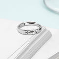 Love Line Rhodium Plated 925 Silver Women Ring (Adjustable)
