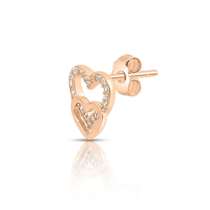 Love Squared Rose Gold Plated 925 Sterling Silver Earrings