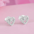Love Struck Rhodium Plated 925 Sterling Silver Earrings