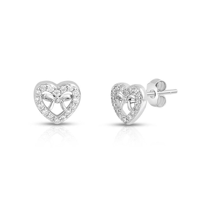 Love Struck Rhodium Plated 925 Sterling Silver Earrings