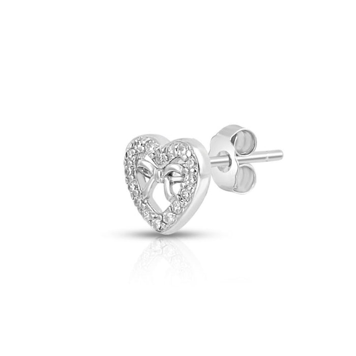 Love Struck Rhodium Plated 925 Sterling Silver Earrings