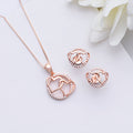 Love's Embrace Rose Gold Plated 925 Sterling Silver Jewellery Set