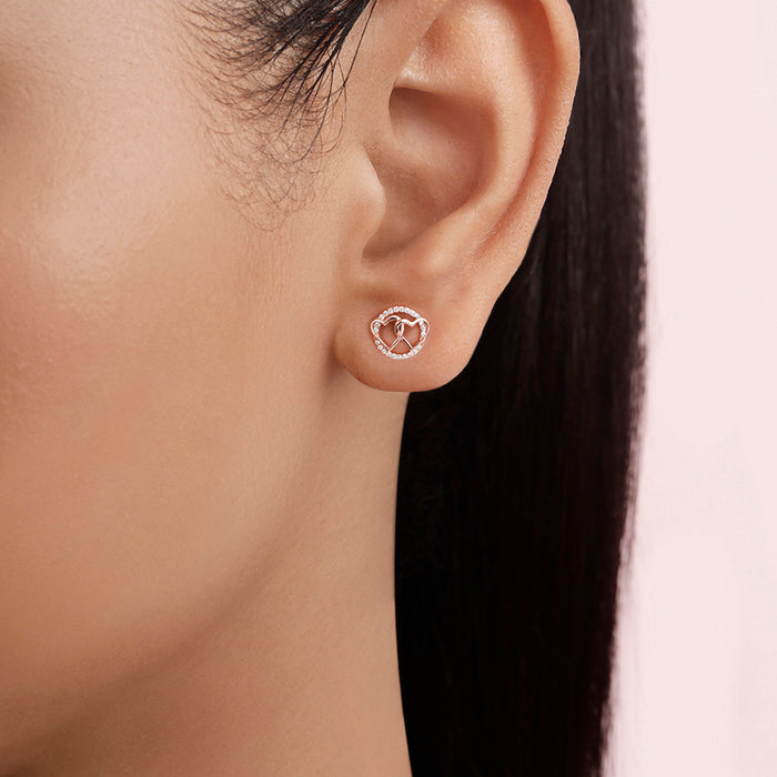 Love's Embrace Rose Gold Plated 925 Sterling Silver Jewellery Set