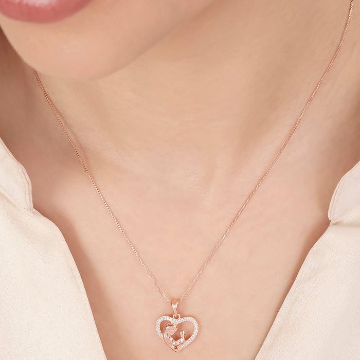 Loving Bond Rose Gold Plated 925 Sterling Silver Jewellery Set