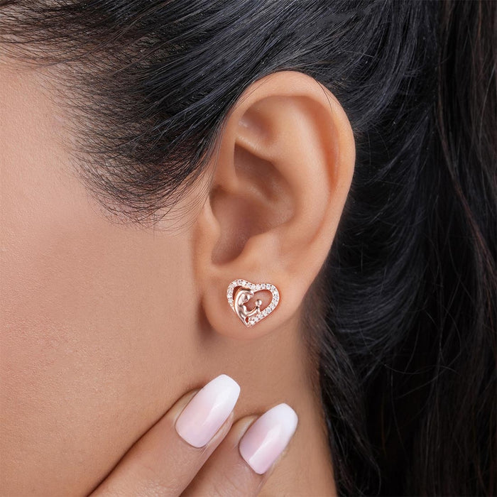 Loving Bond Rose Gold Plated 925 Sterling Silver Jewellery Set
