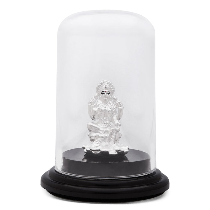 Luminous Grace Rhodium Plated 999 Silver Lakshmi Ji Idol