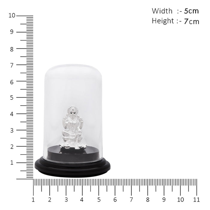 Luminous Grace Rhodium Plated 999 Silver Lakshmi Ji Idol