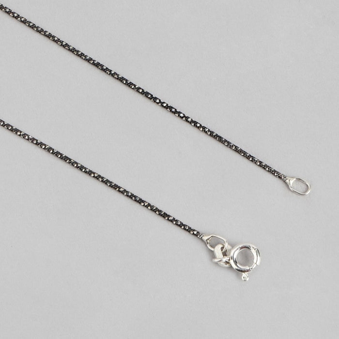 Luminous Links Rhodium-Plated 925 Sterling Silver Beads Chain Anklet