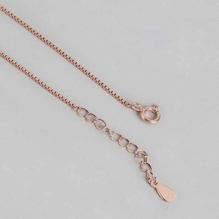 Luminous Love Rose Gold Plated CZ 925 Sterling Silver Gem Necklace