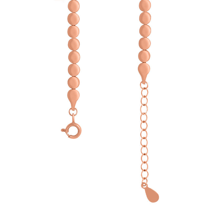 Luminous Rose Gold-Plated CZ 925 Sterling Silver Lariat Necklace