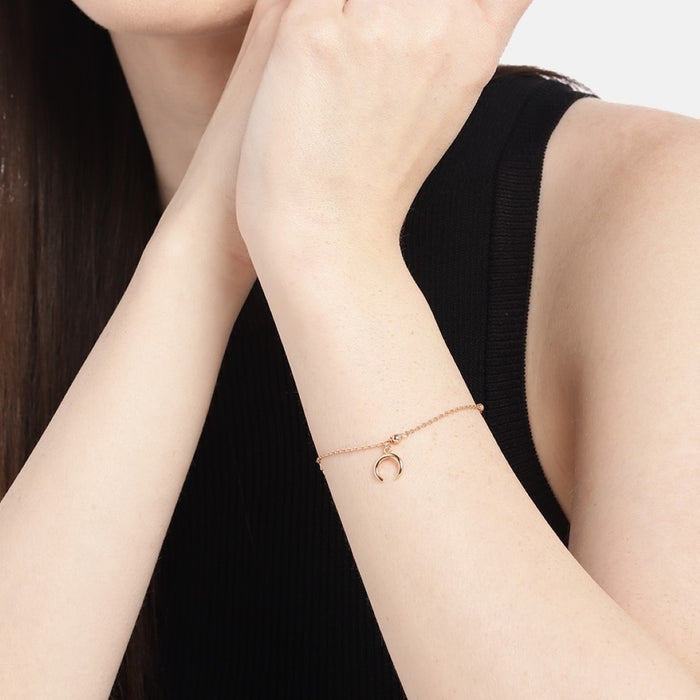 Lunar Luminescence Rose Gold-Plated 925 Sterling Silver Bracelet