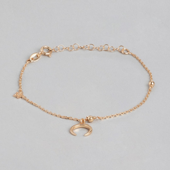 Lunar Luminescence Rose Gold-Plated 925 Sterling Silver Bracelet