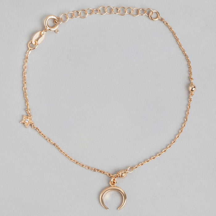 Lunar Luminescence Rose Gold-Plated 925 Sterling Silver Bracelet