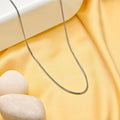 Lustrous Weave Rhodium-Plated 925 Sterling Silver Chain for Men