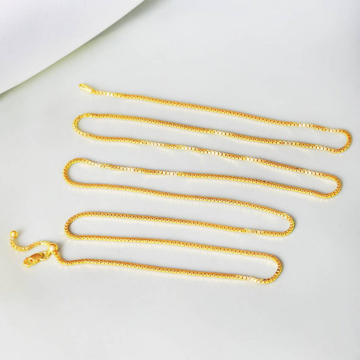 Luxurious Gold Plated 925 Sterling Silver Snake Chain Sliding Waist Chain