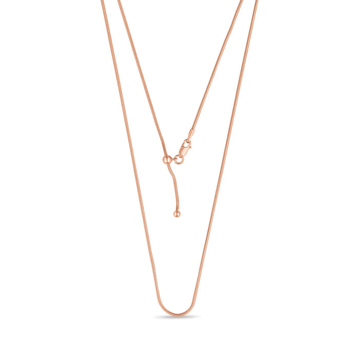 Luxurious Rose Gold 925 Silver Snake Chain Waist Chain (Sliding)