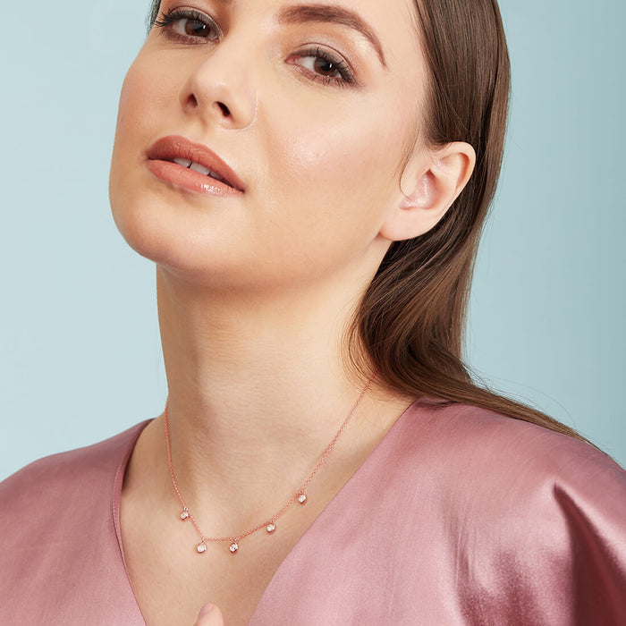 Made for the Queens 925 Silver Necklace in Rose Gold