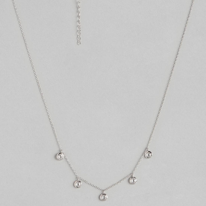 Made for the Queens Rhodium Plated 925 Sterling Silver Necklace