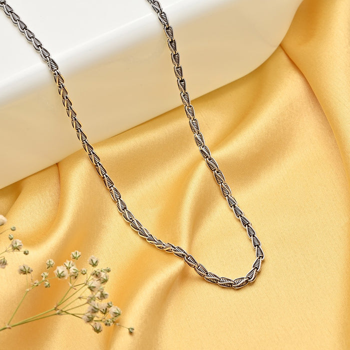 Majestic Rope 925 Sterling Silver Rhodium-Plated Men's Chain