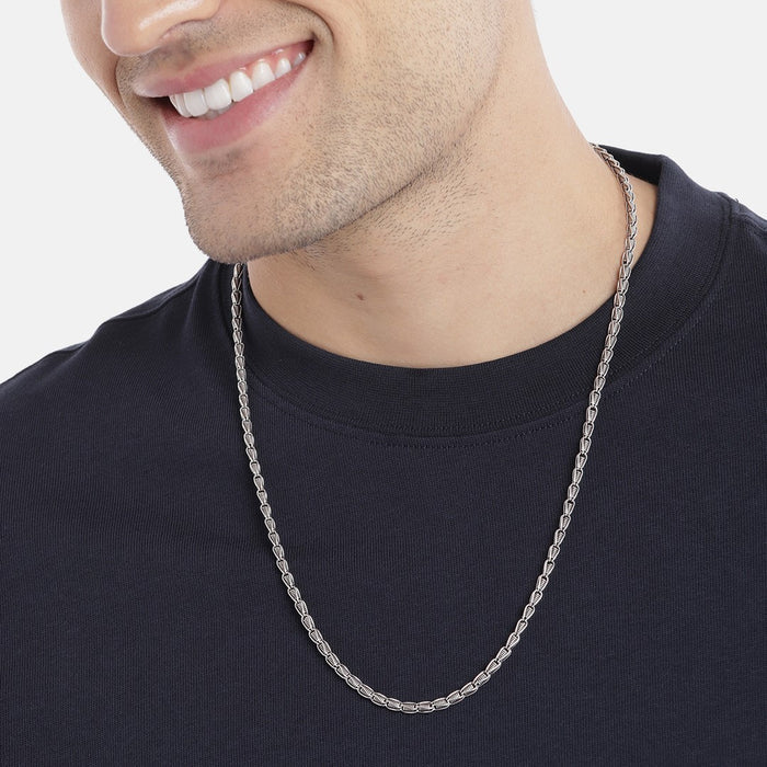 Majestic Rope 925 Sterling Silver Rhodium-Plated Men's Chain
