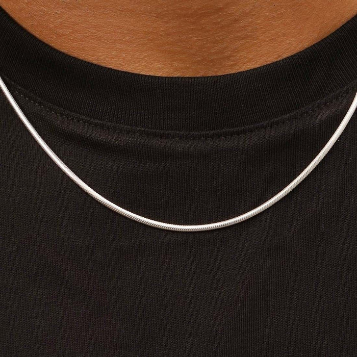 Majestic Serpent Rhodium Plated 925 Silver Mens Chain