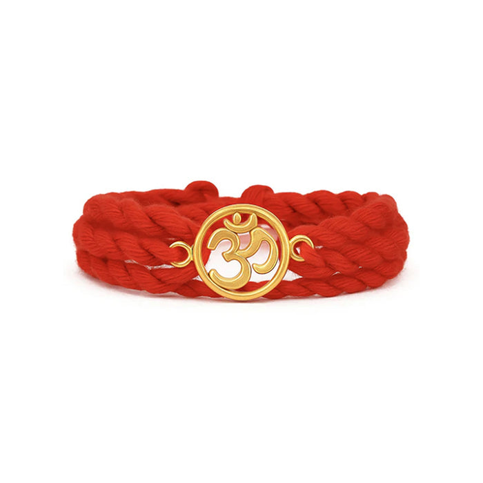 Mandala Om Gold Plated 925 Silver Rakhi Fridge Magnet Hamper