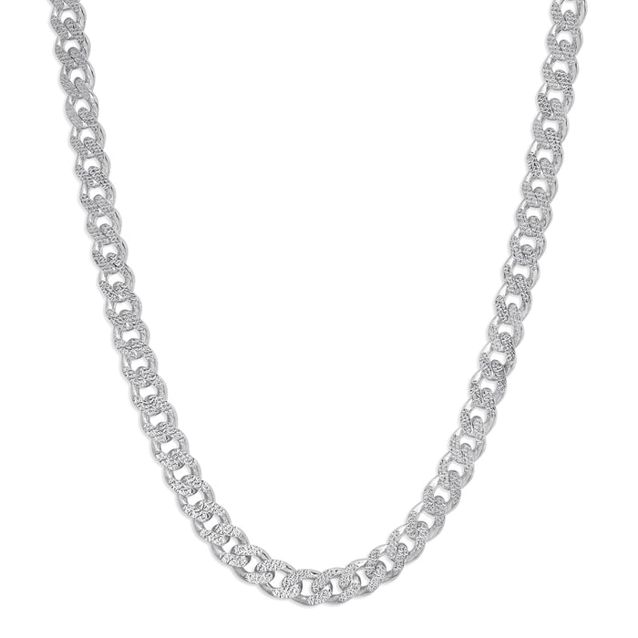 Masculine Links Rhodium Plated 925 Sterling Silver Men's Chain