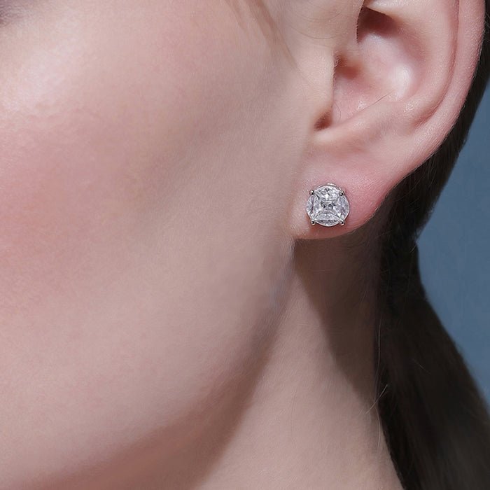 Mia Solitaire 925 Sterling Silver Earrings