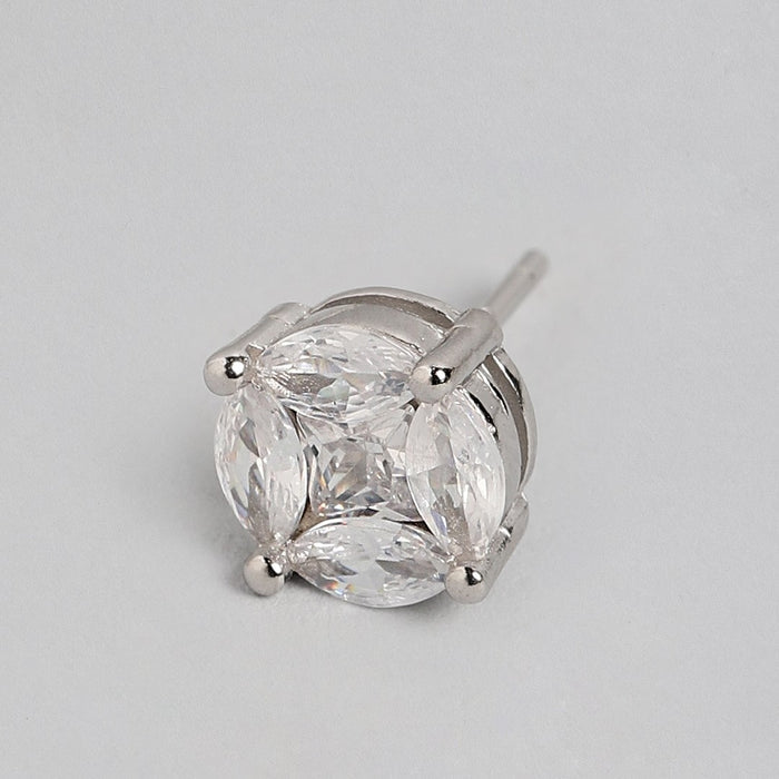 Mia Solitaire 925 Sterling Silver Earrings