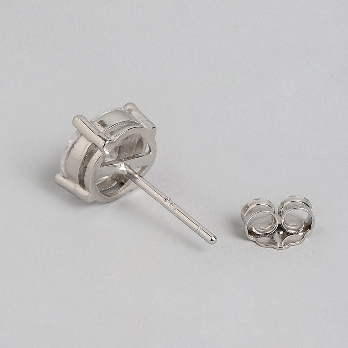 Mia Solitaire 925 Sterling Silver Earrings