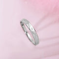 Mini CZ Studded Rhodium Plated 925 Sterling Silver Ring (Adjustable)