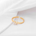 Mini Wing Butterfly Gold Plated 925 Sterling Silver Ring (Adjustable)