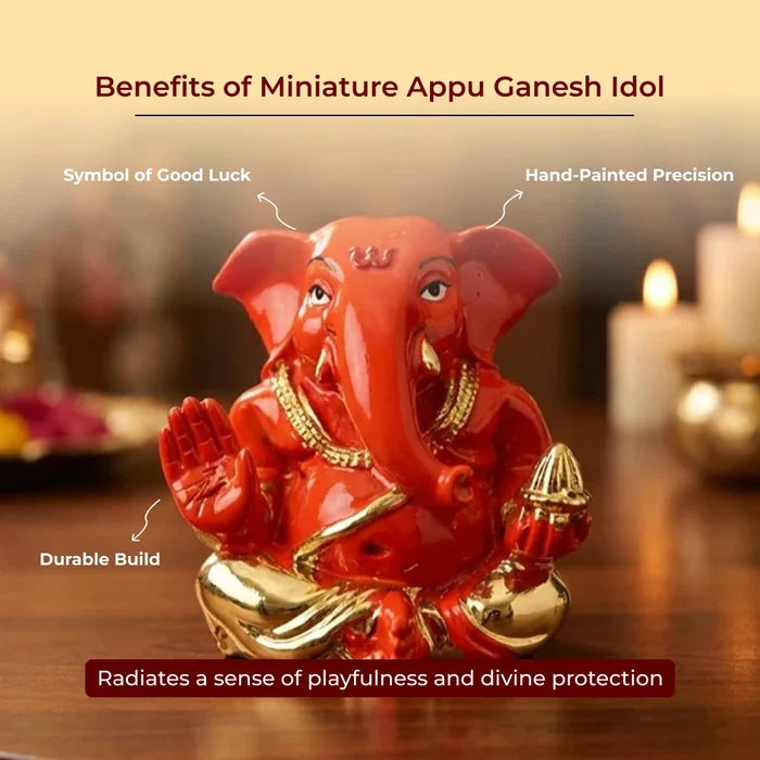 Miniature Appu Ganesh Idol - view 5