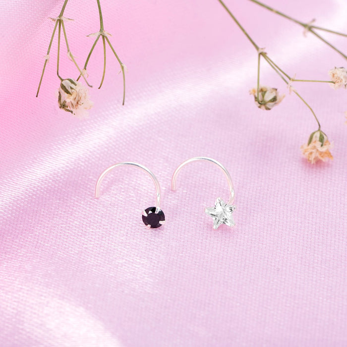 Minimal 925 Sterling Silver Nath Combo